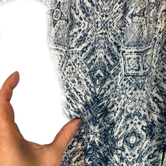 Love Stitch Blue & White Print Strappy Comfortable Long Maxi Dress Women Sz M - Picture 11 of 14